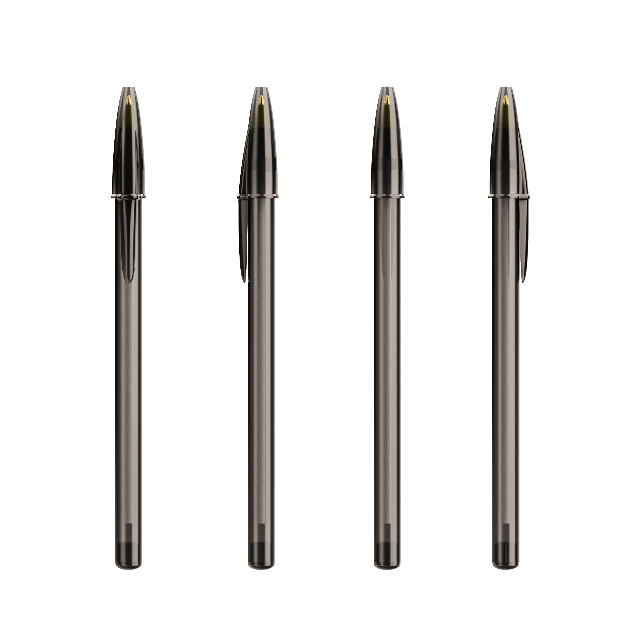 Stylo bille publicitaire BIC® Style Gris foncé transparent - Encre noire